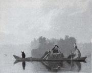 Pelzhandler den Missouri hinunterfahrend George Caleb Bingham